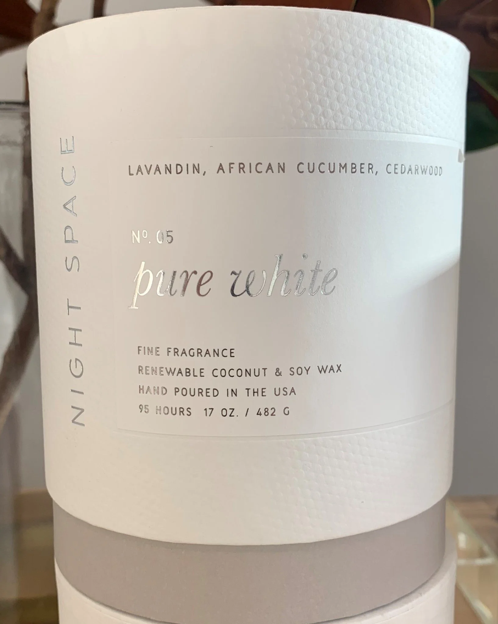 キャンドル pure white Pure White in MILK GLASS VESSEL — NIGHT SPACE